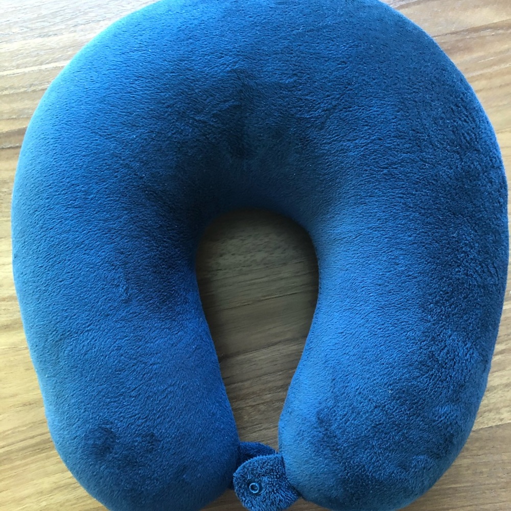 Navy Blue Plush Neck Pillow